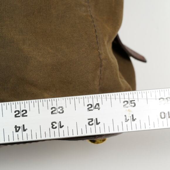 J.Crew Abingdon Weekender Duffle Bag Waxed Canvas Leather Brown / olive green - Picture 16 of 16